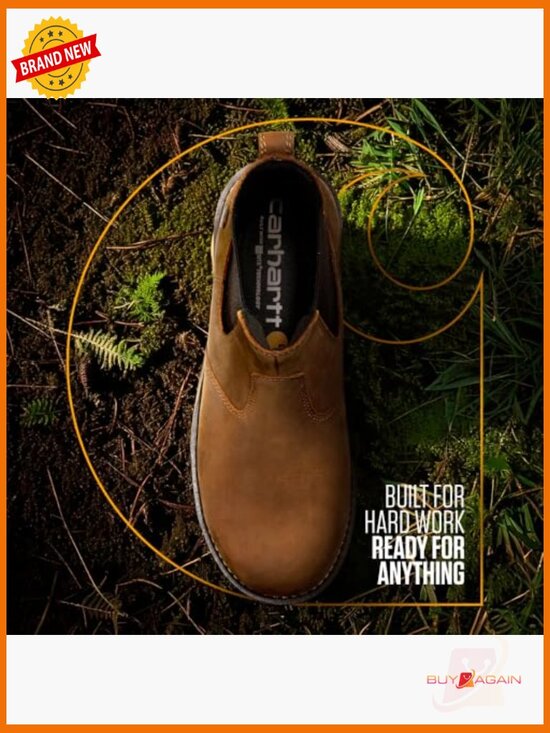 Water Resistant Steel Toe Chelsea Boots Slip-on Leather main image 5